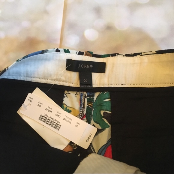 NWT J Crew Postcard Print Scallop Shorts Sz 00 - Picture 6 of 8
